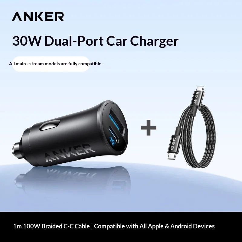 167.5W 3-Port Fast Car Charger — 2 USB-C PD + 1 USB-A QC3.0 High-Speed Car Adapter for Travel