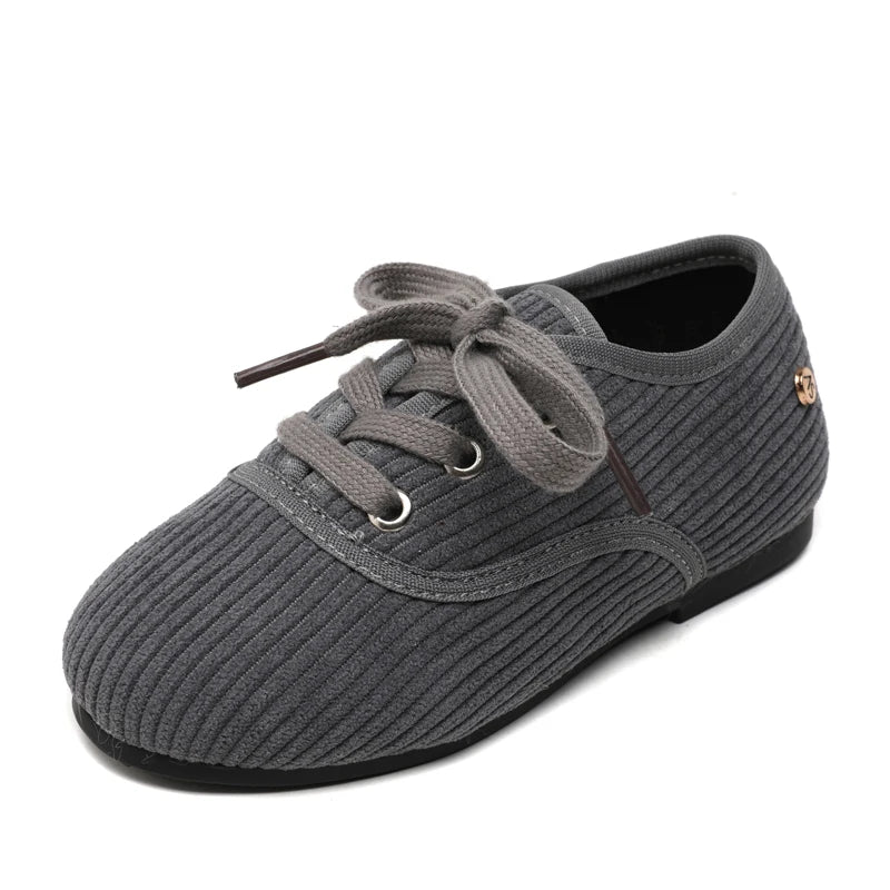 Kids Leather Slip-On Mary Jane Flats — Black Unisex Toddler & Children Oxford Loafers