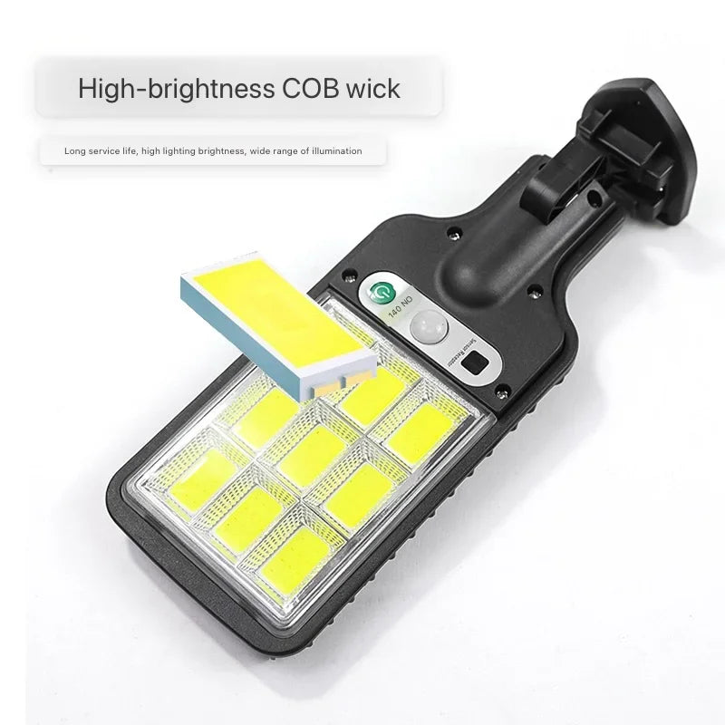 500 m² (5,382 sq ft) Solar Motion Sensor Wall Light — Outdoor Waterproof LED Solar Lamp with Remote for Garden, Patio, Driveway