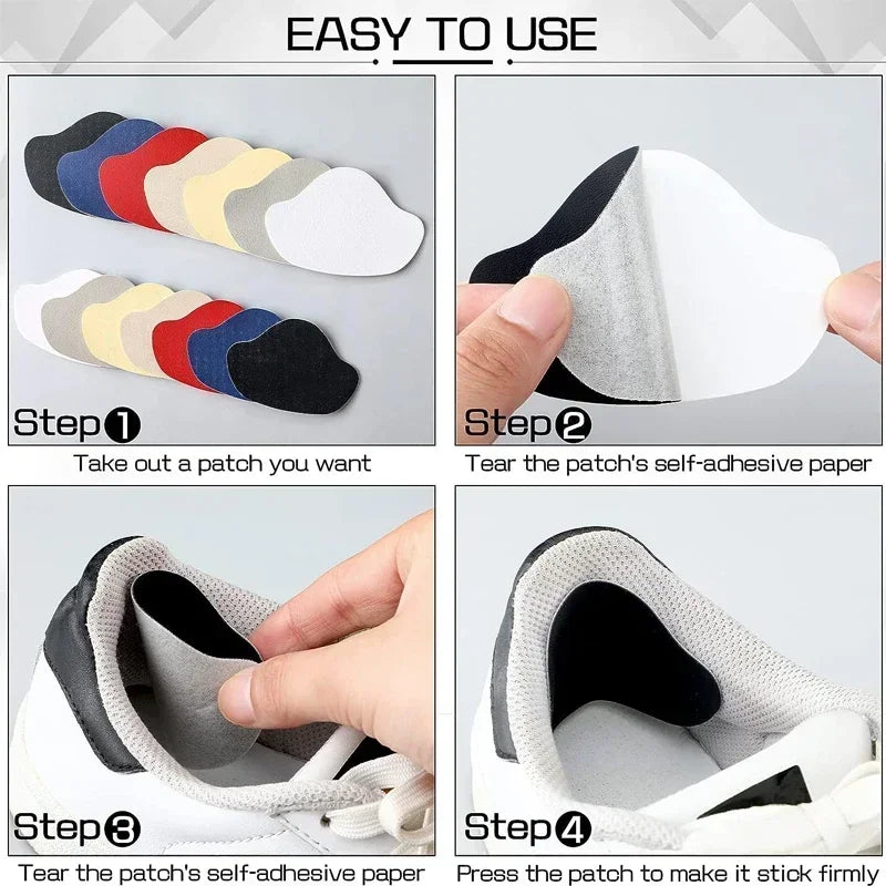 6-Pack Suede Heel Repair Patches for Shoes – Self-Adhesive Anti-Wear Heel Protectors