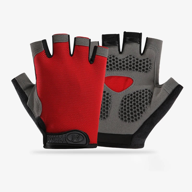 Fingerless Gym Gloves for Men & Women - Anti-Slip Breathable Workout & Cycling Gloves