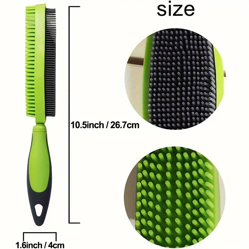 Silicone Pet Brush Hair Remover & Massaging Groomer for Dogs and Cats, Lint Brush for Clothes Car Seats and Upholstery