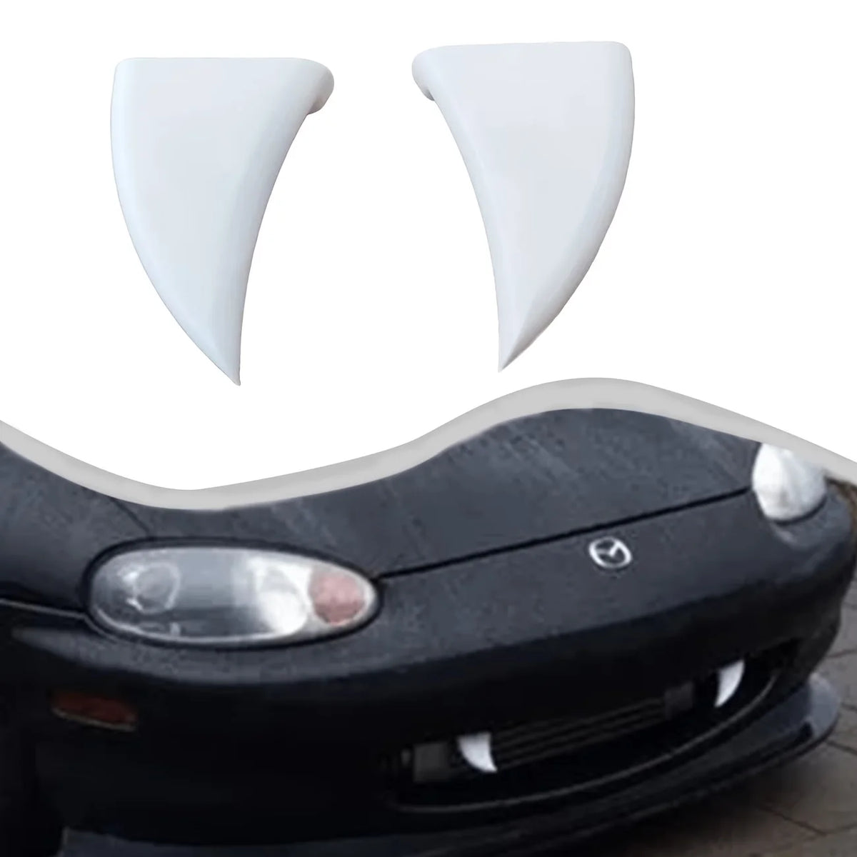 2-Pack Monster Car Fangs – Halloween & Christmas Car Decorations, Novelty Bumper Teeth