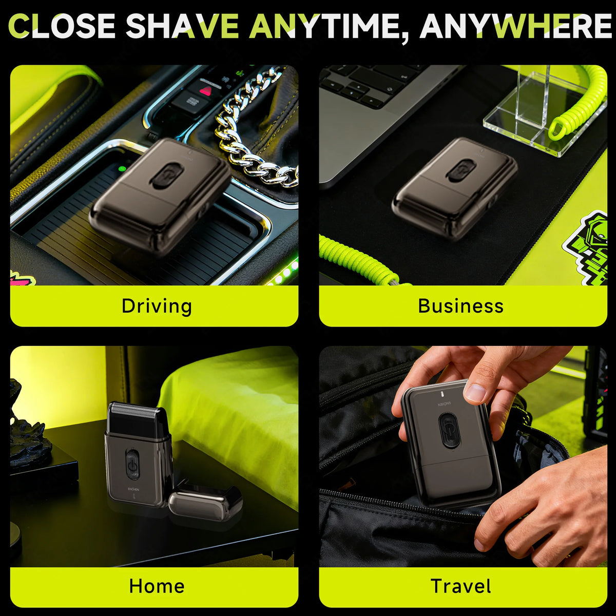 Compact Foil Electric Shaver with Pop-Up Precision Trimmer, USB-C Rechargeable, 7000 RPM