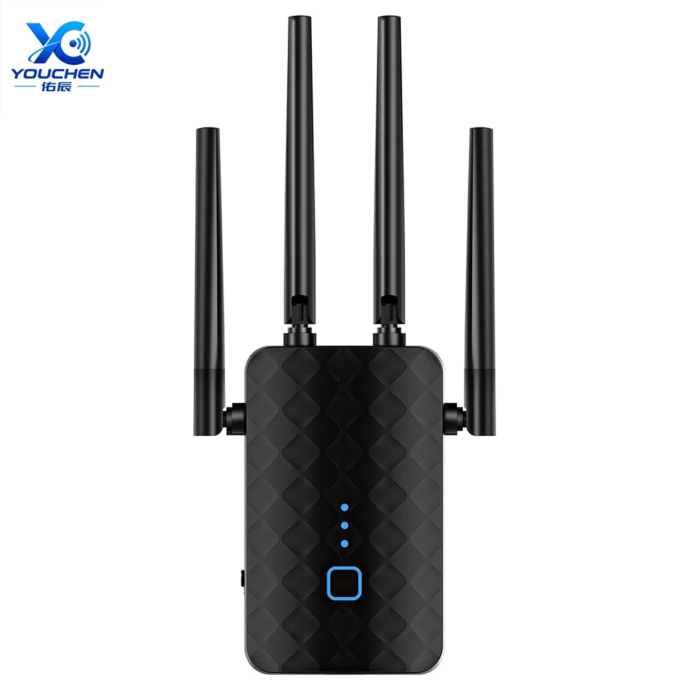 300Mbps 2.4GHz WiFi Range Extender – Omnidirectional Dual 2dBi Antenna Wall Plug Repeater, Universal WiFi Booster for Home & Office