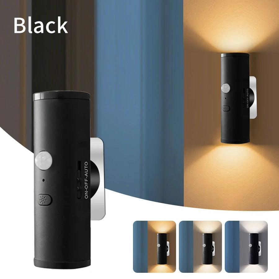Magnetic LED Motion Sensor Night Light - Rechargeable USB Type-C Dimmable Lamp for Bedroom, Closet, Hallway & Bedside