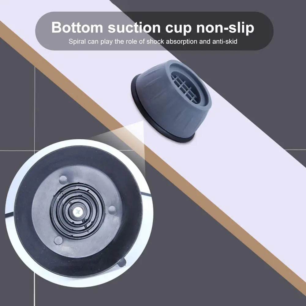 Anti-Vibration Rubber Feet Pads – 1/2/4-Pack, 3.15 in (8 cm) Non-Slip Silent Washer & Furniture Support