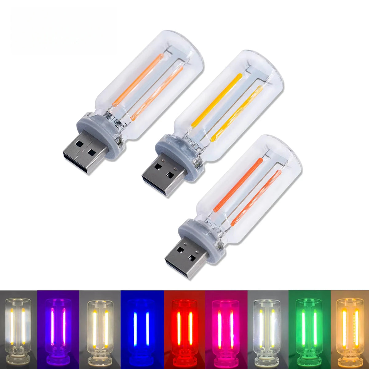 USB Touch LED Glass Night Light – Dimmable Ambient Lamp for Bedroom, Car & Camping