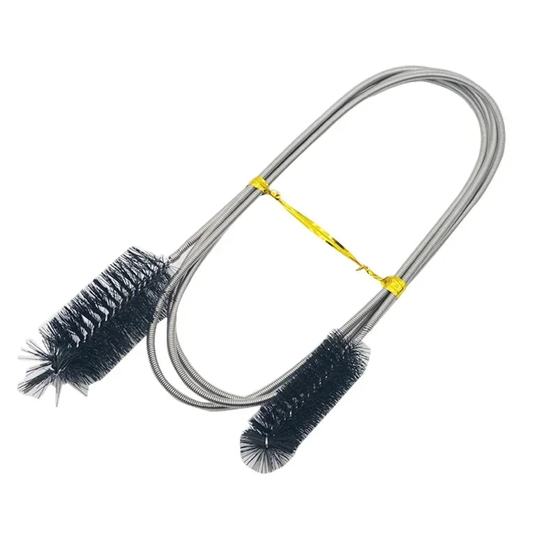 Aquarium Tube Cleaning Brush Flexible Stainless Steel Hose & Filter Pump Brush for Fish Tanks (35.4 in / 90 cm, 61.0 in / 155 cm)