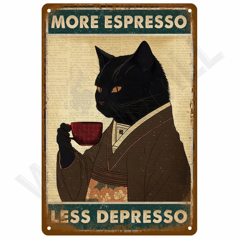 Retro Metal Wall Sign 20 x 30 cm (7.8 x 11.8 in) Vintage Tin Bedroom Wall Art