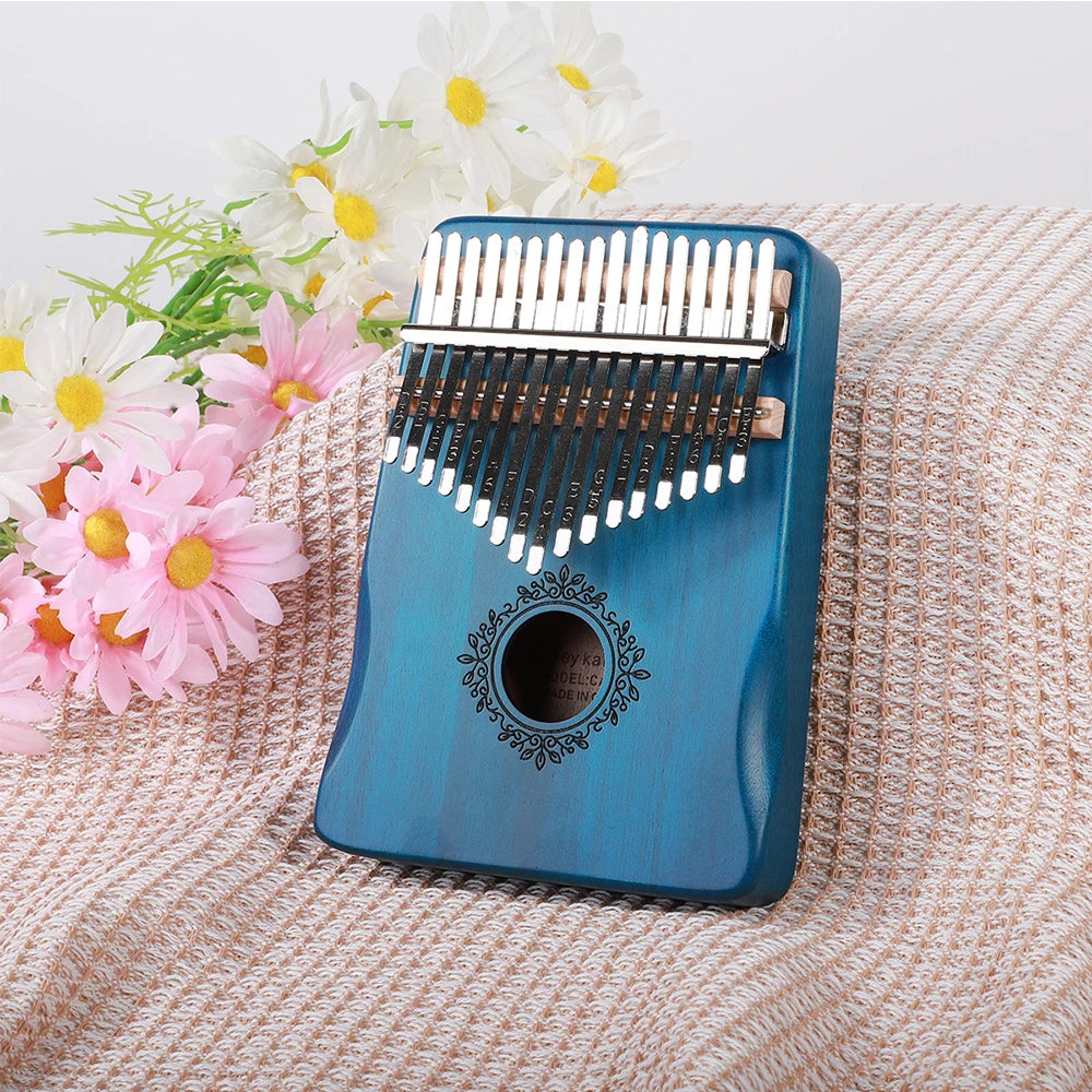 17 & 21-Key Kalimba Thumb Piano Finger Piano — Mahogany Mbira with Tuning Kit for Beginners