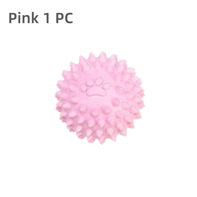 Interactive Rubber Chew Ball for Dogs & Cats - Dental Tooth-Cleaning Pet Toy