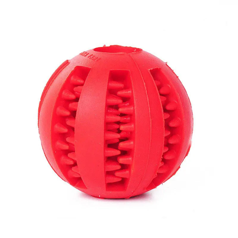 Dog & Cat Chew Toy Ball, Non-Toxic Bite-Resistant Treat Feeder & Dental Cleaning Ball