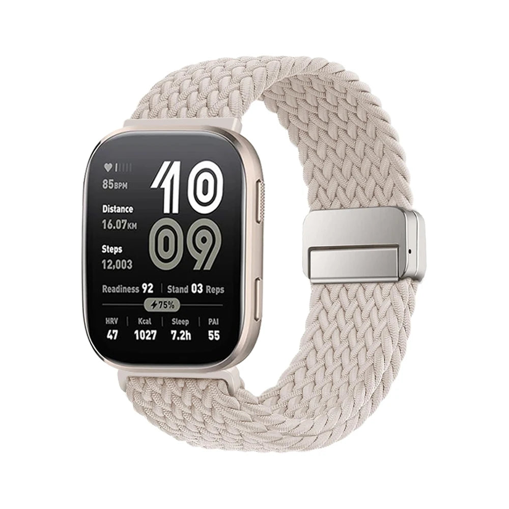 Magnetic Braided Nylon Watch Band — Adjustable Magnetic Clasp Strap for Smartwatches (1-Pack)