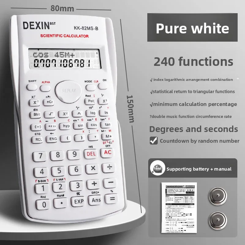 Scientific Student Calculator for Exams & Accounting Functions, Portable Classroom Calculator