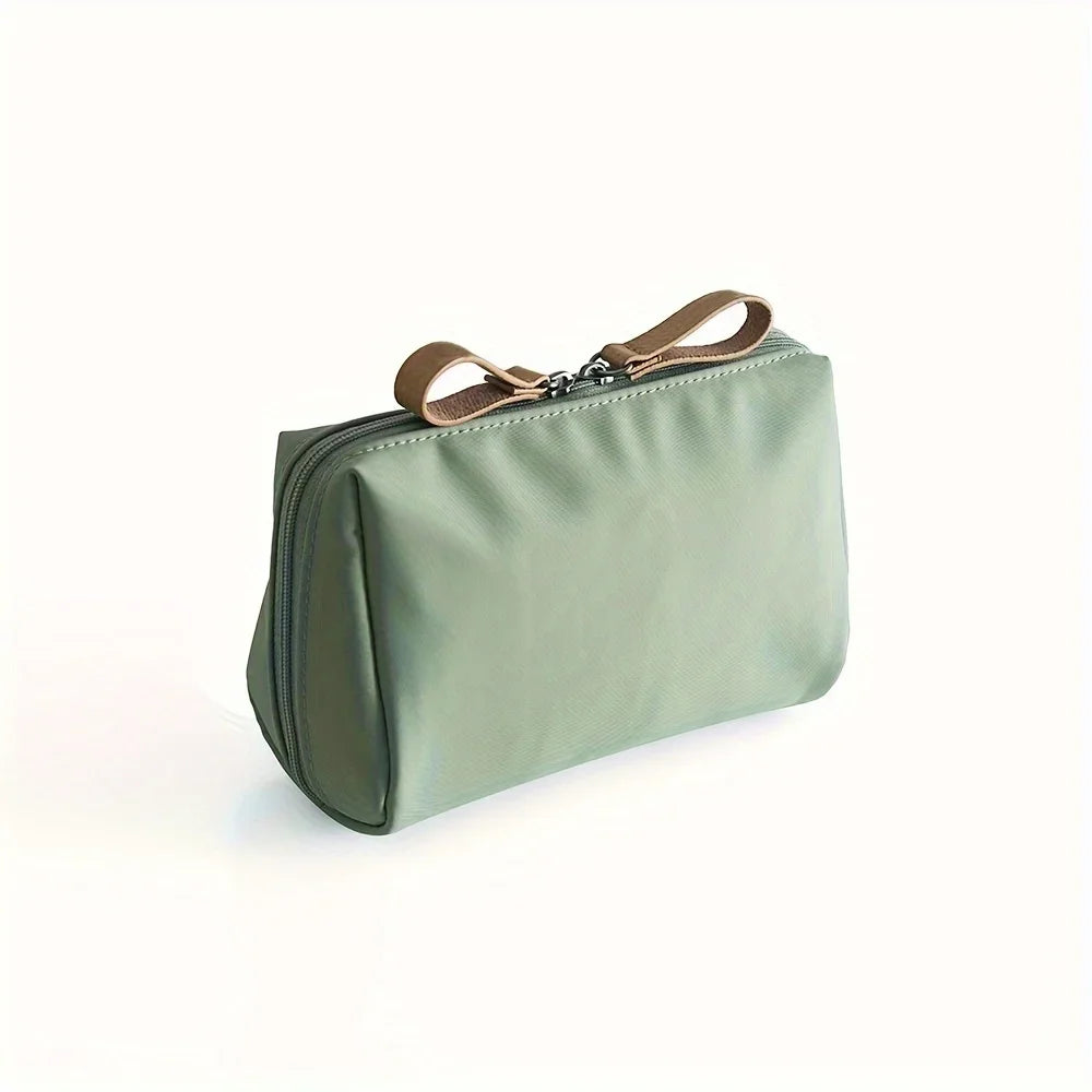 Small Solid Color Portable Makeup Bag - Waterproof Travel Cosmetic Pouch Organizer
