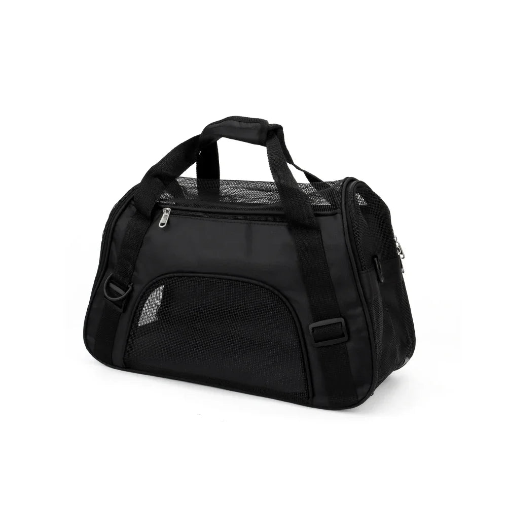 Portable Mesh Pet Carrier Bag – Breathable Foldable Travel Handbag for Small Dogs & Cats