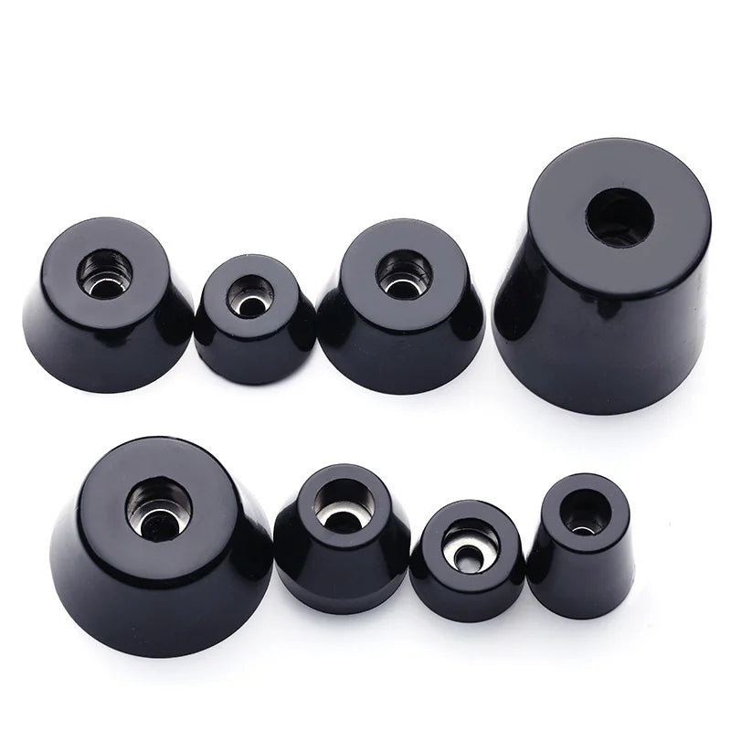 8-Pack Rubber Furniture Leg Tips with Gaskets — Non-Slip Shock-Absorbing Foot Pads for Chairs Tables Speakers Cabinets