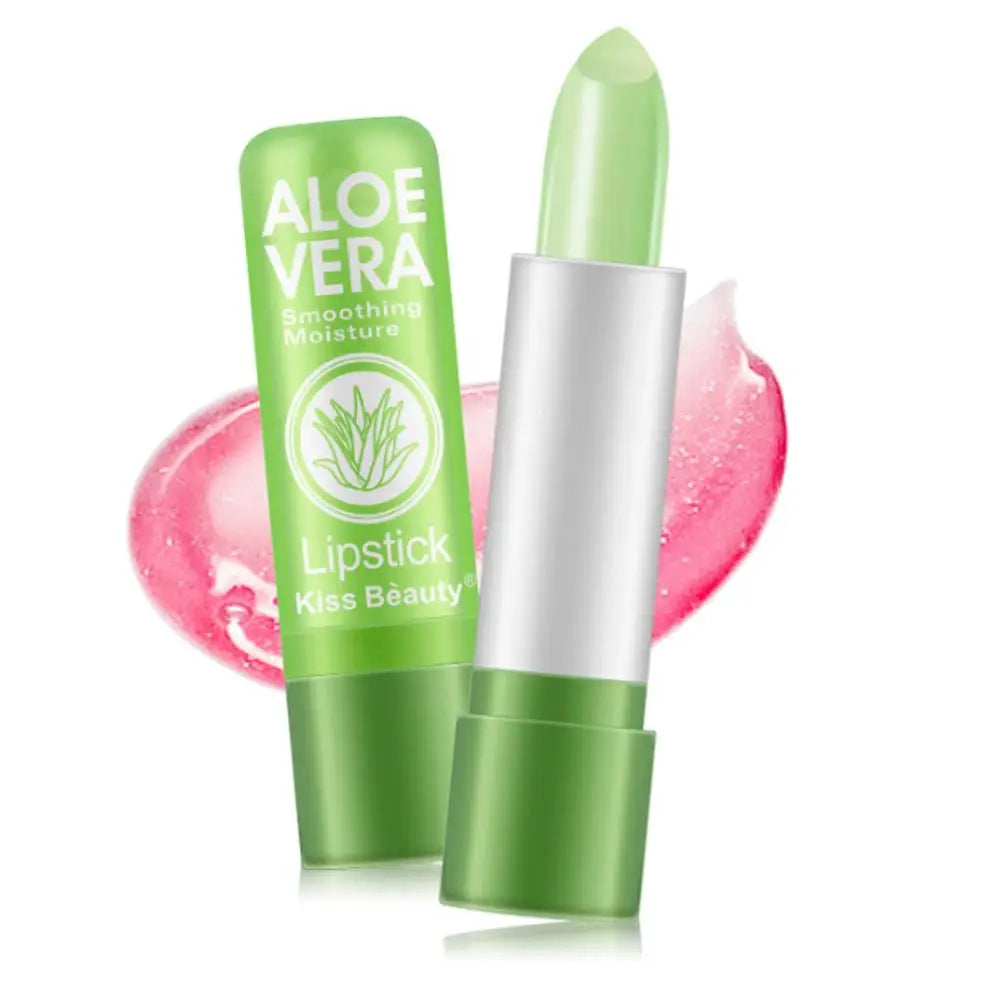 Aloe Vera Color-Changing Lip Balm — Long-Lasting Moisturizing, Temperature-Activated Fade-Resistant Tint