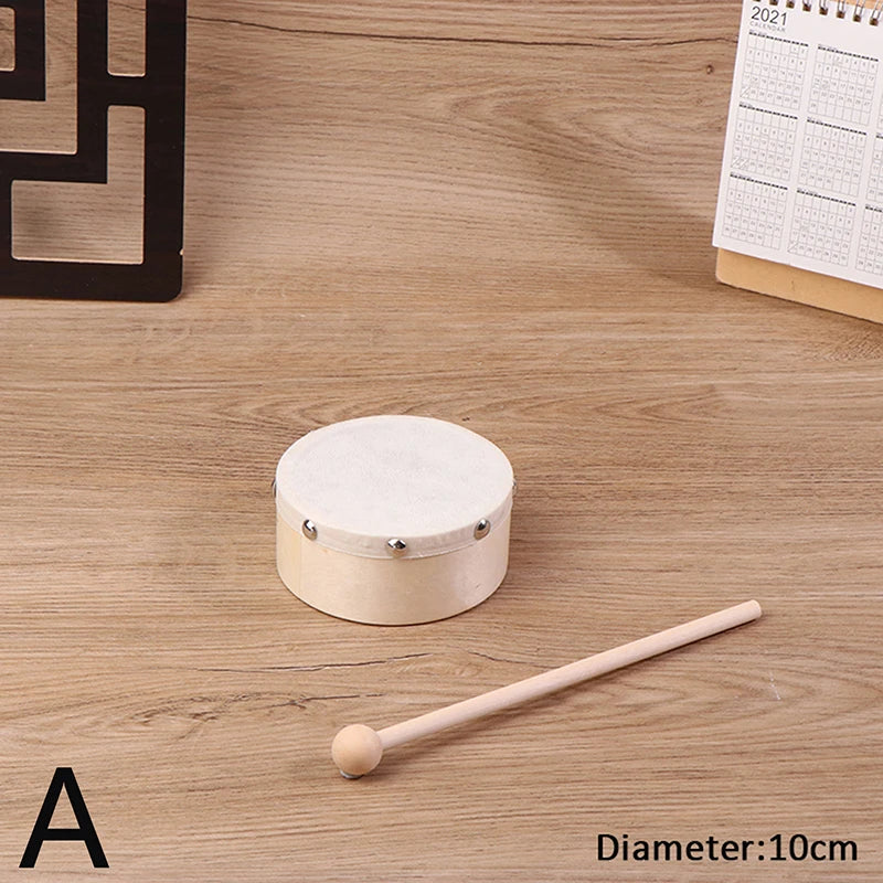 Wooden frame drum with mallet, view 9