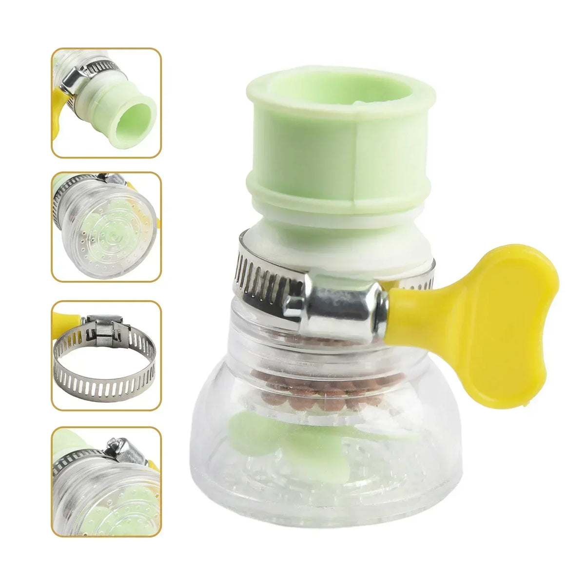 Universal Faucet Aerator & Water Filter Nozzle – 360° Rotating Kitchen & Bathroom Tap Foamer, Fits 16–22mm (0.63–0.87 in) Taps, Water-Saving