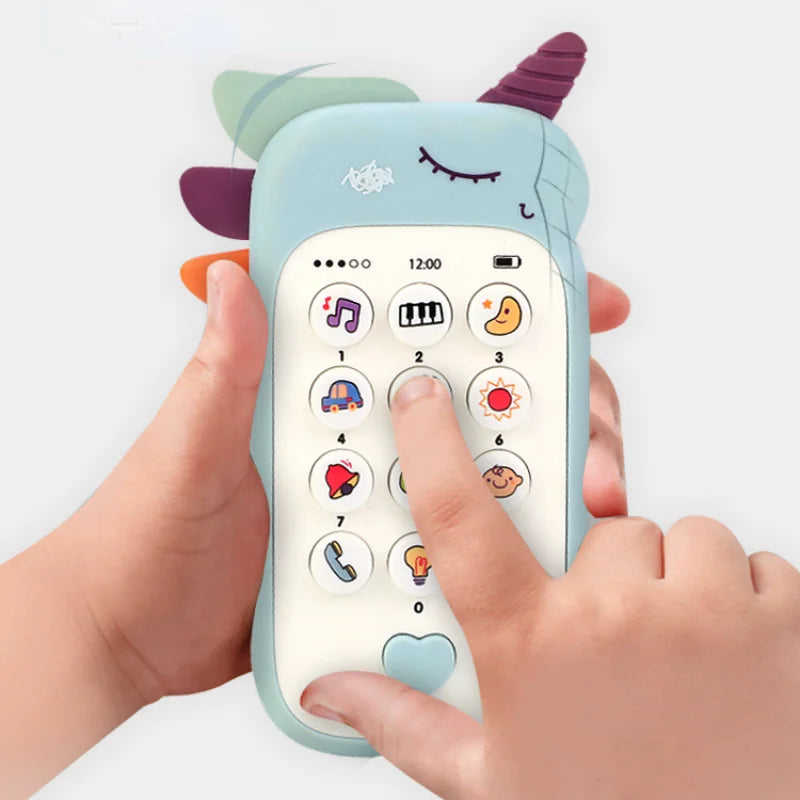 Baby Toy Phone with Music and Teether – Interactive Pretend Play Phone for Infants & Toddlers