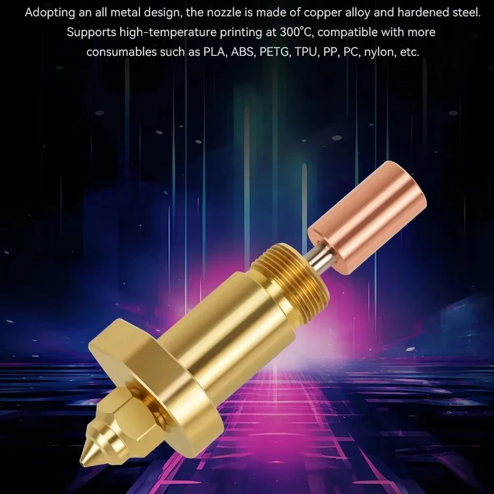 Hotend Nozzle Extruder Replacement Kit with Ceramic Heating Block 300°C (572°F) for 3D Printers