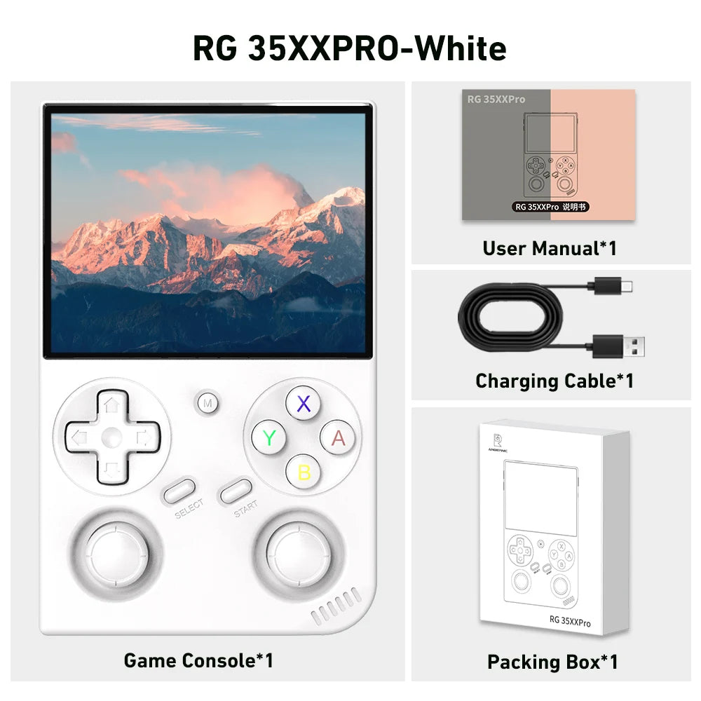 3.5-Inch IPS Retro Handheld Game Console 64GB Linux Emulator with Mini HDMI, Bluetooth & 3200mAh Battery