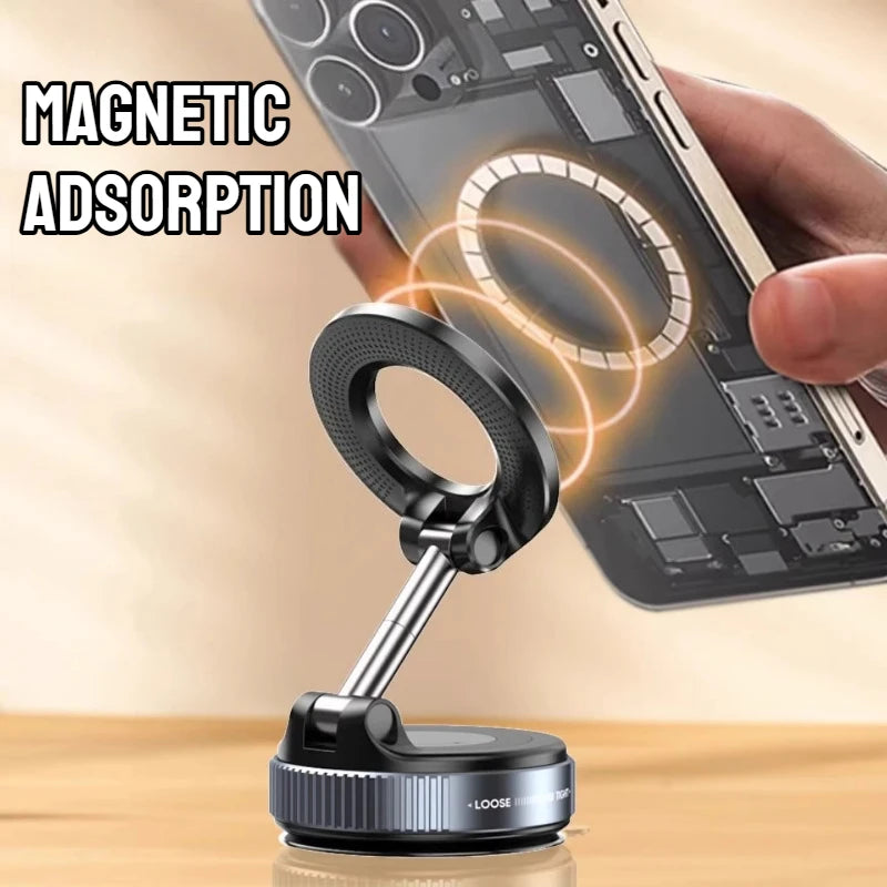 Foldable Magnetic Car Phone Mount 360° Rotating Adjustable Dashboard Holder - Universal Smartphone Stand