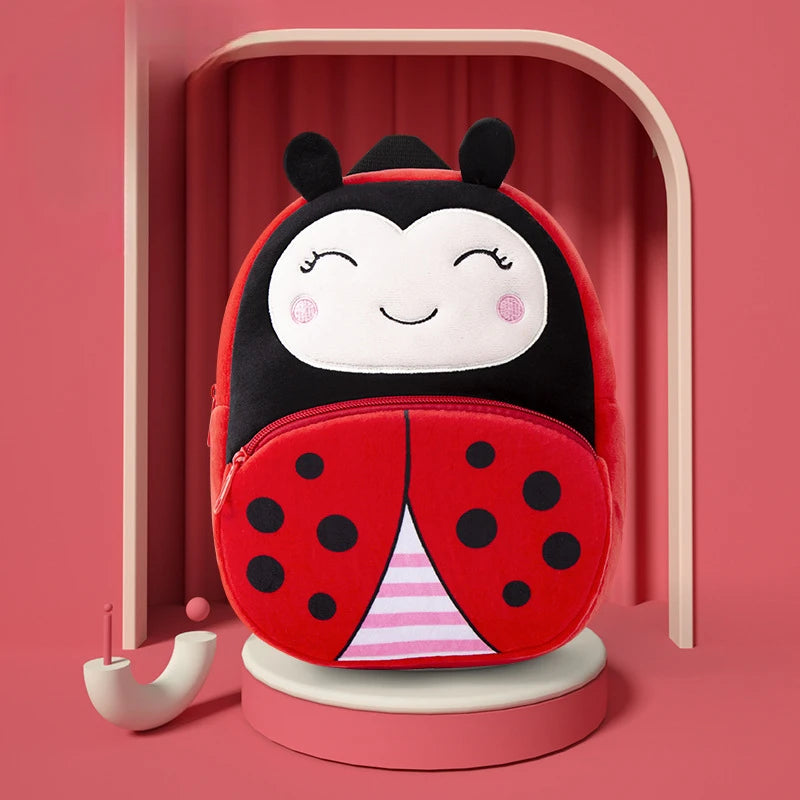 Plush Animal Anti-Lost Backpack for Toddlers & Preschool Kids - Cute Kindergarten Bag