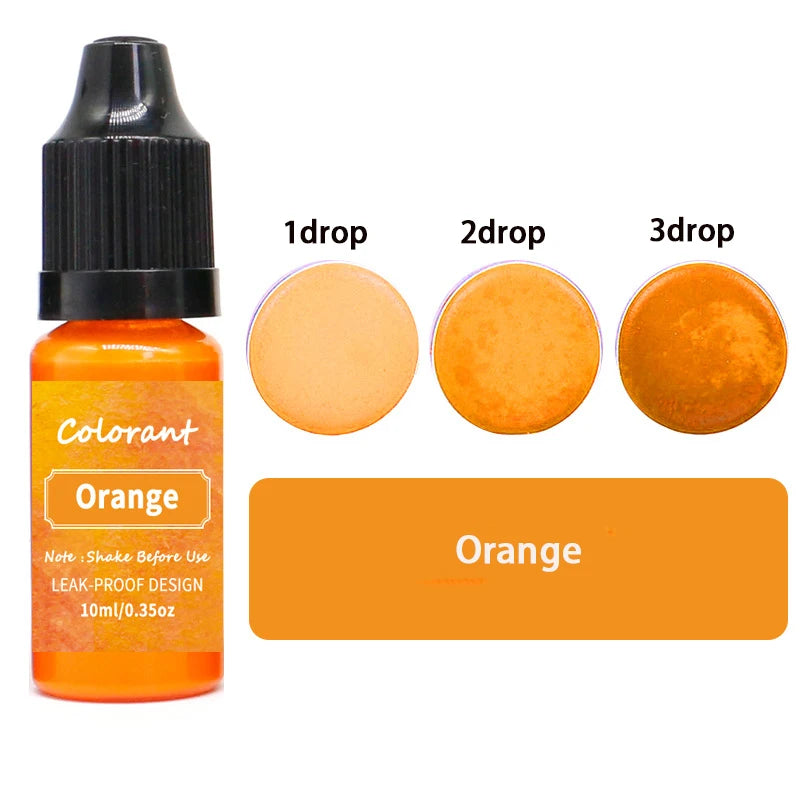 20-Color 10ml Candle Dye Liquid Colorant Set for Candle Making Soap Resin DIY Crafts