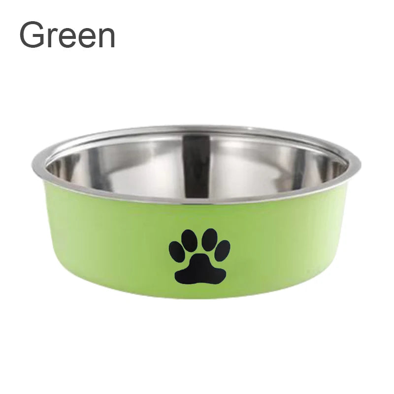Non-Slip Stainless Steel Pet Bowl for Small Dogs & Cats - Food-Grade Water & Feeding Bowl (Multiple Sizes)