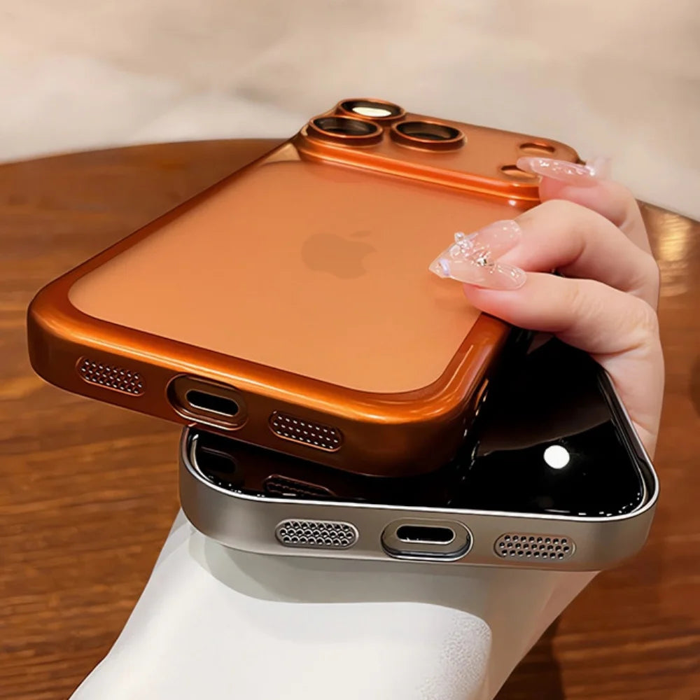 Matte Transparent Slim Shockproof Phone Case with Glass Camera Protection - Magnetic MagSafe Clear Hard PC Bumper