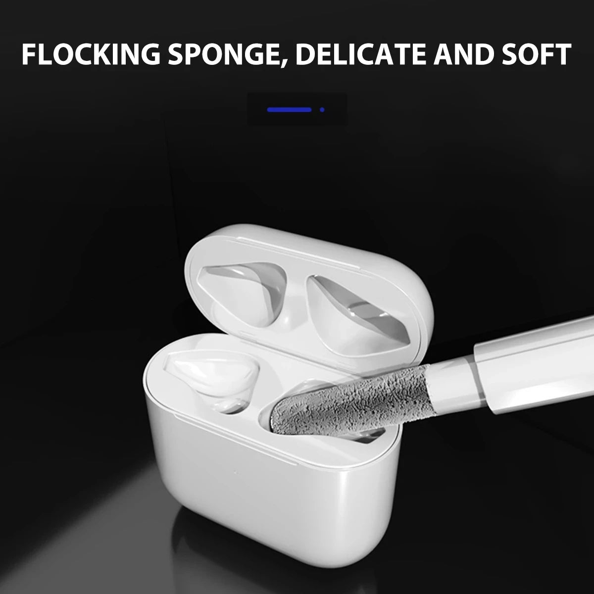 3-in-1 Earbud Cleaning Pen – Earphone & Charging Case Cleaner Brush for Wireless Earbuds and Headphones
