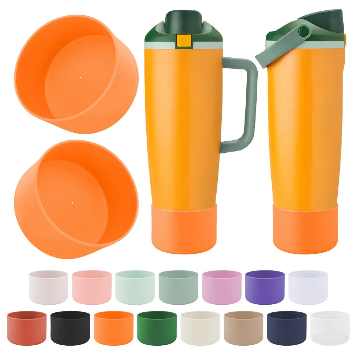 2-Pack Silicone Anti-Slip Boot for 30 oz (887 ml) & 40 oz (1.18 L) Insulated Bottles and Tumblers – Protective Bottom Cover