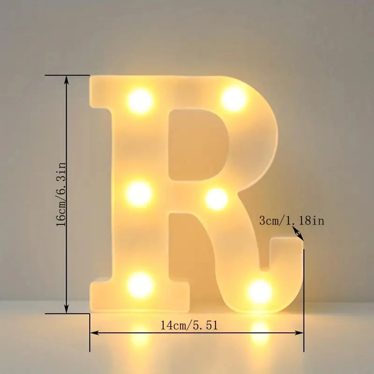 White LED Angel Night Light 6.3in (16 cm) Marquee Sign for Home, Wedding, Party & Christmas Decor