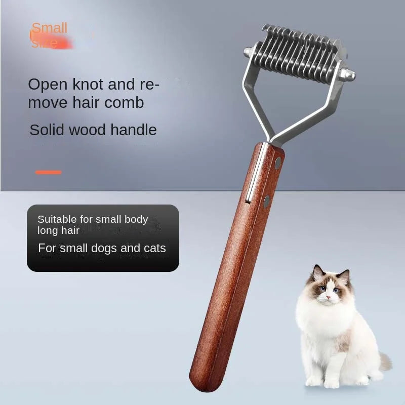 Self-Cleaning Pet Brush for Dogs & Cats – Stainless Steel Dematting Comb & Hair Remover
