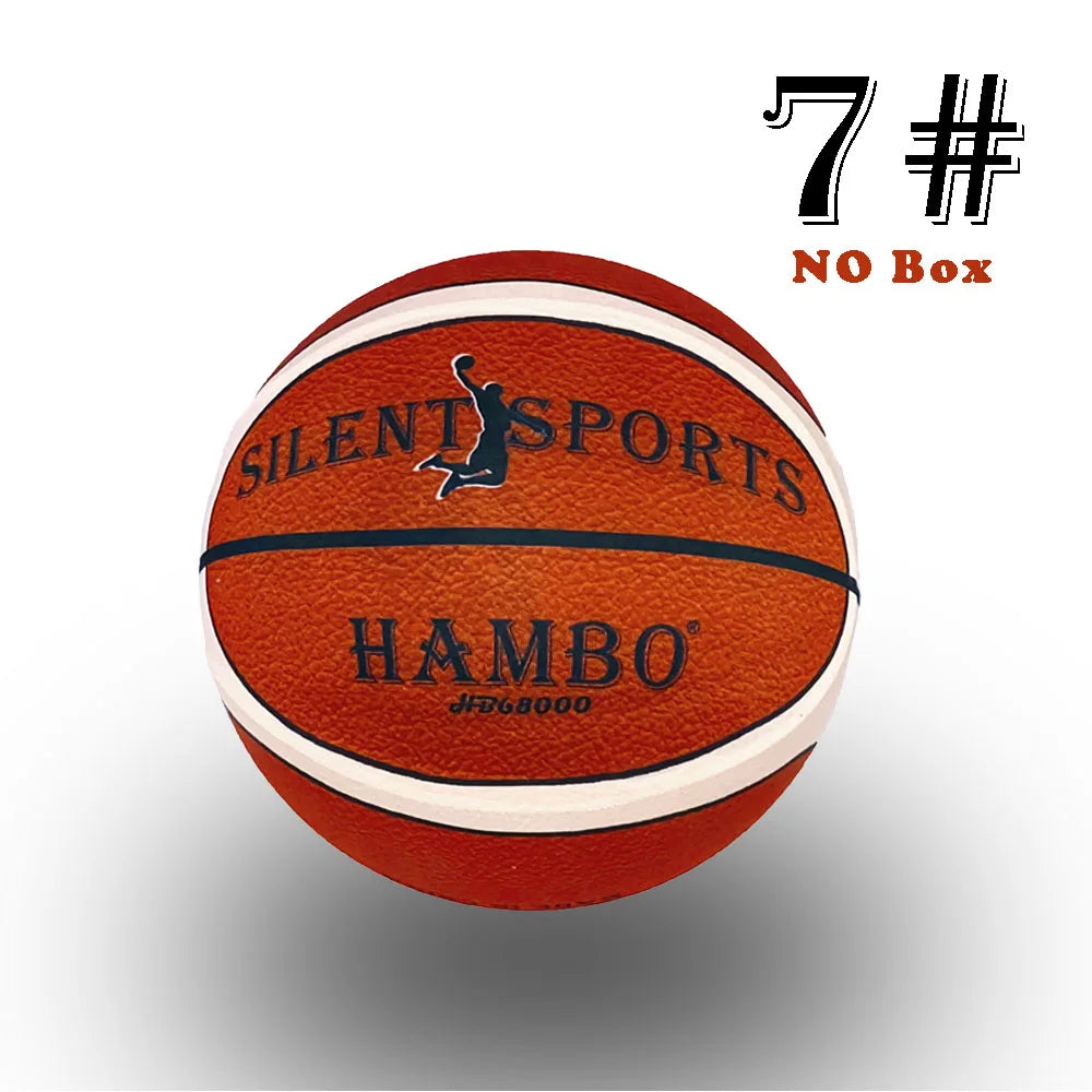 Silent Indoor Basketball with Fabric Cover — Sizes 5/6/7 Training Ball