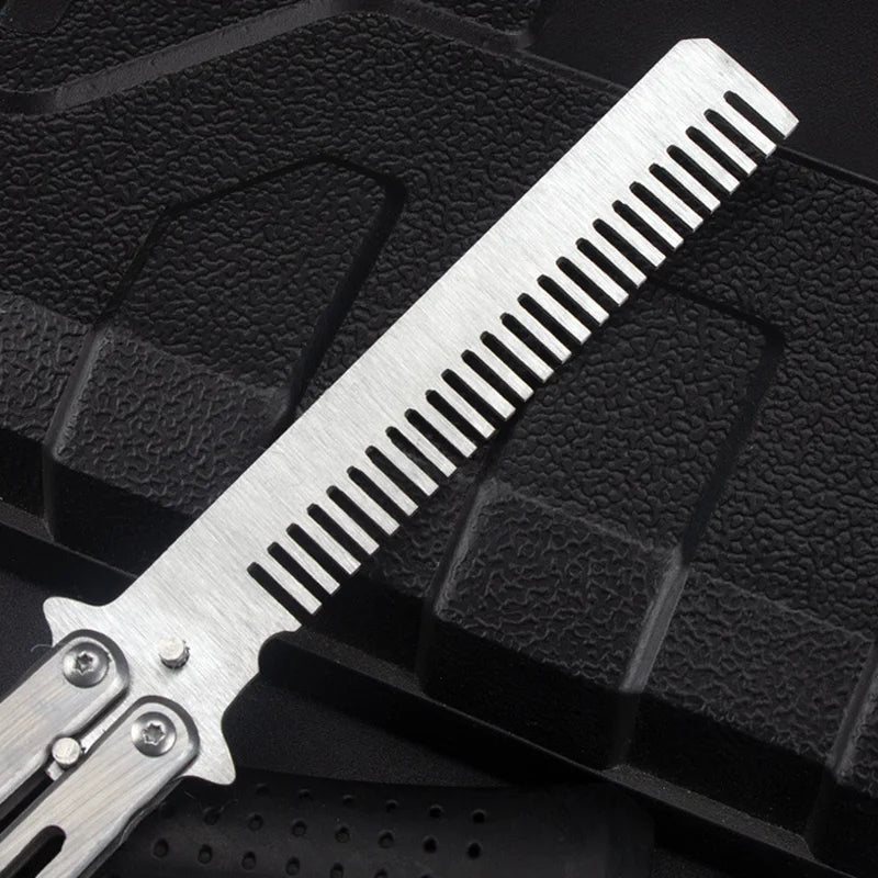 Stainless Steel Butterfly Folding Comb for Hair Styling view 4