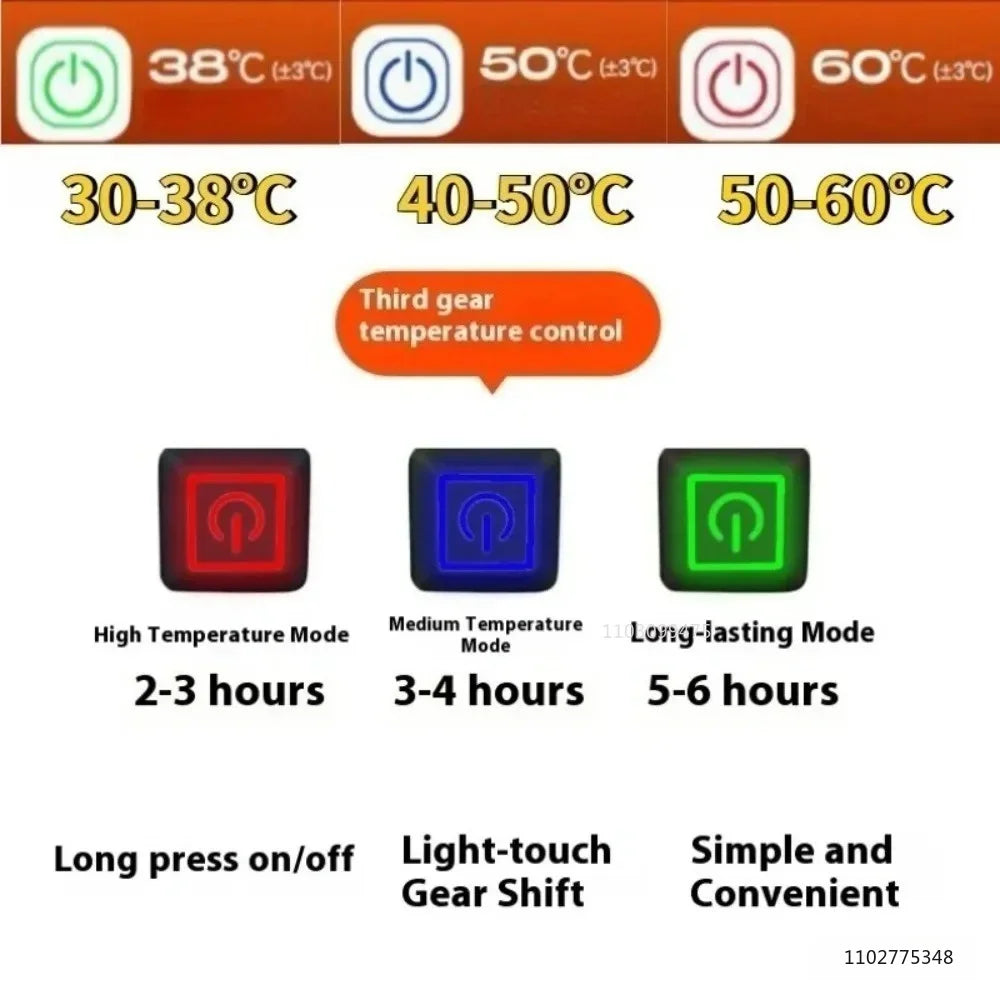 Rechargeable Heated Winter Gloves for Men & Women - Touchscreen Thermal Gloves with 3 Heat Levels, 6000mAh Anti-Slip Palm for Skiing Motorcycle Hiking