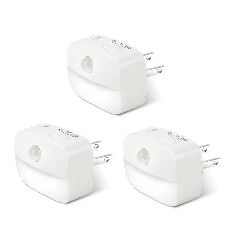 Plug-In Motion Sensor Night Light with Dusk-to-Dawn Sensor — Mini LED Nightlight for Bathroom, Hallway & Bedroom (EU/US Plug)