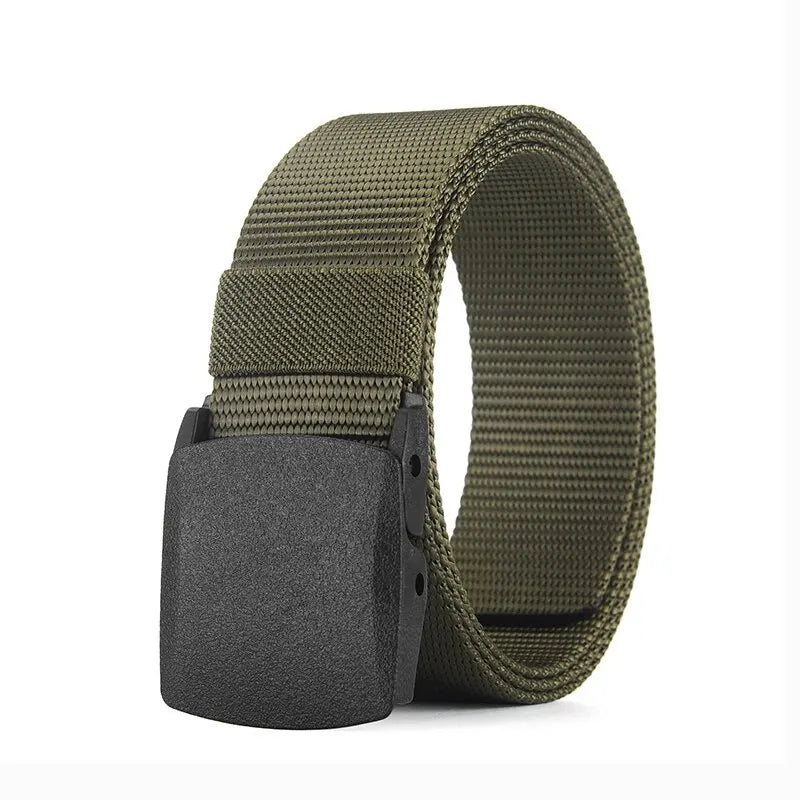 Metal-Free Canvas Tactical Belt 1.5 in (3.7 cm) Adjustable Unisex Belt for Jeans, Dress & Casual Wear