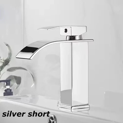 Stainless Steel Deck-Mounted Basin Faucet for Bathroom - Hot & Cold, Classic Style