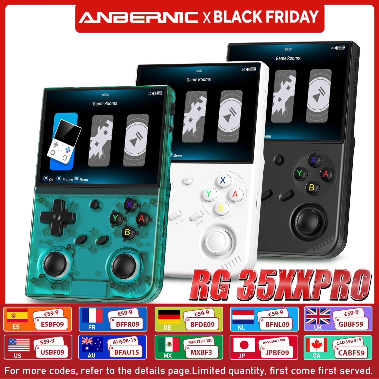 3.5-Inch IPS Retro Handheld Game Console 64GB Linux Emulator with Mini HDMI, Bluetooth & 3200mAh Battery