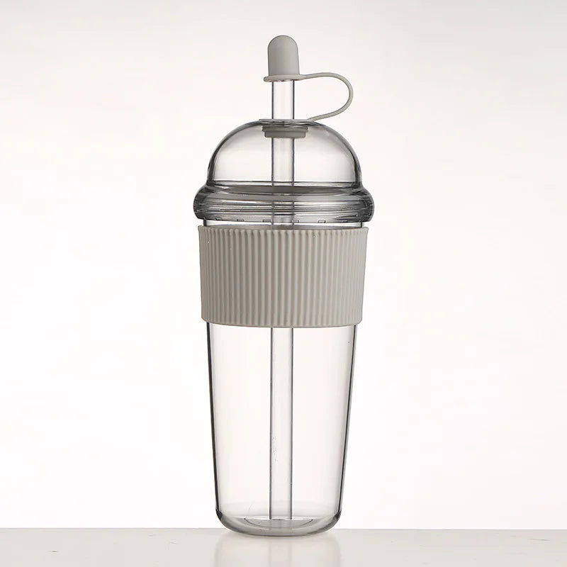 Insulated Flip Straw Bottle — 430ml (14oz) & 630ml (21oz) Leak‑Proof Travel Water Bottle for Coffee, Sports & Work
