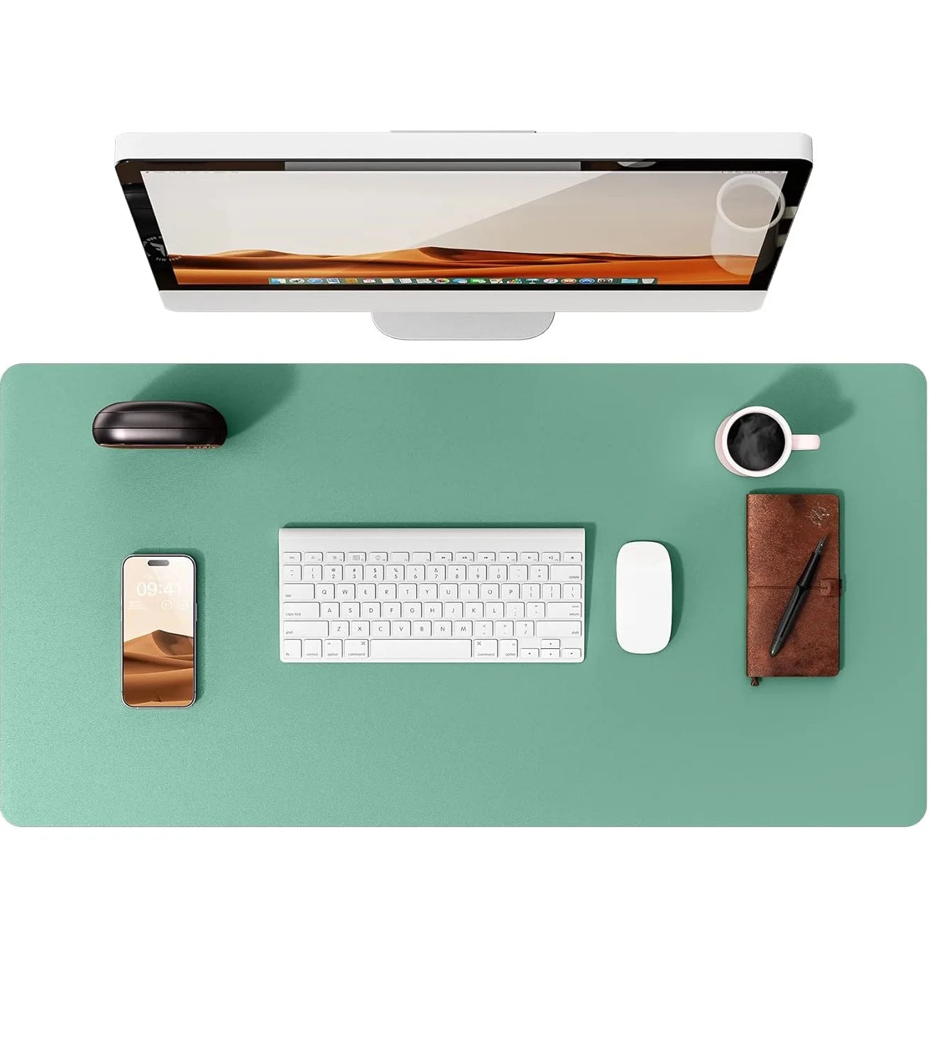 PU Leather Desk Mat – Large Waterproof Mouse Pad & Keyboard Mat, Desk Protector for Office