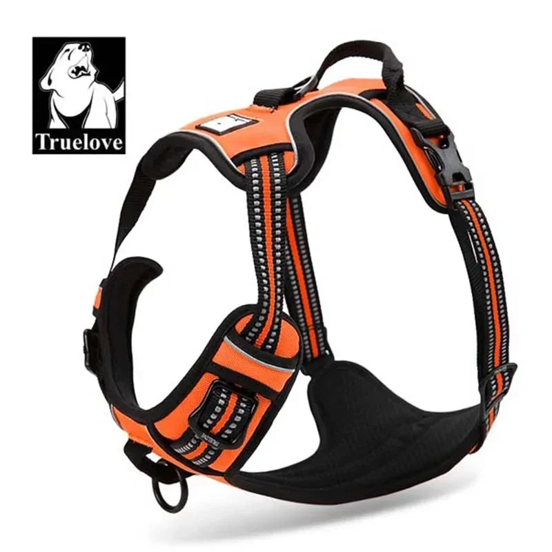 No-Pull Reflective Padded Dog Harness with Handle - Adjustable Escape-Proof Vest XS-XL