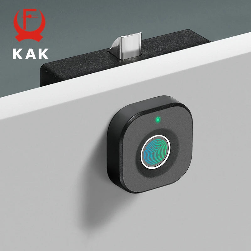 Biometric Fingerprint Cabinet & Drawer Lock Keyless Smart Lock Black — Anti-Theft, Long Standby
