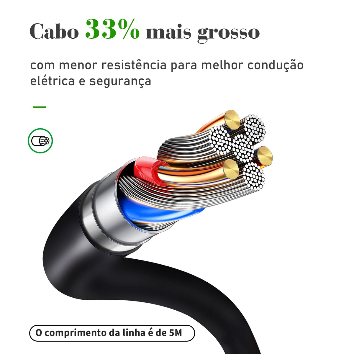 Power Extension Cord with Master Switch, 5m (16.4 ft) 100-240V AC, 10A Grounded Extension Socket