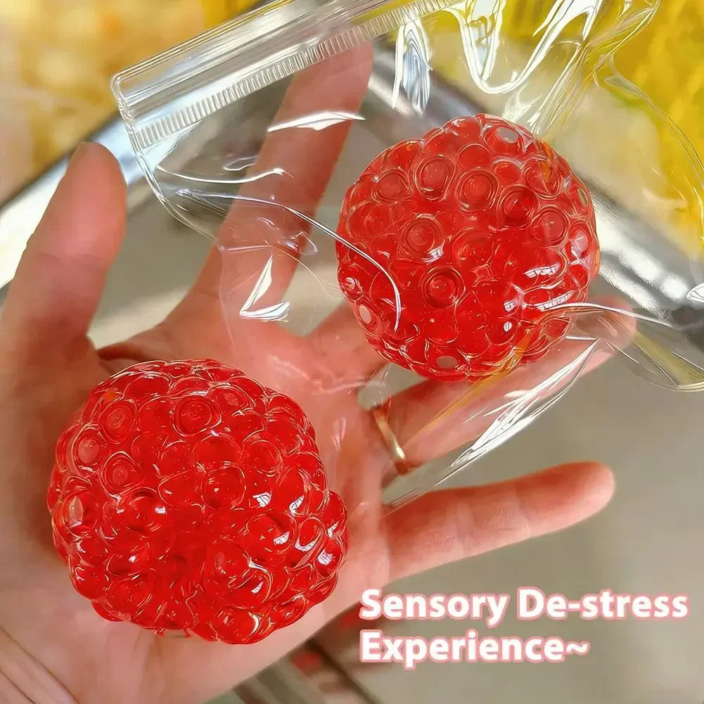 Ice Bead Squishy Stress Ball 6cm (2.36 in) - Super Soft Mochi Fidget Toy Slow Rebound for Anxiety Relief & Relaxation